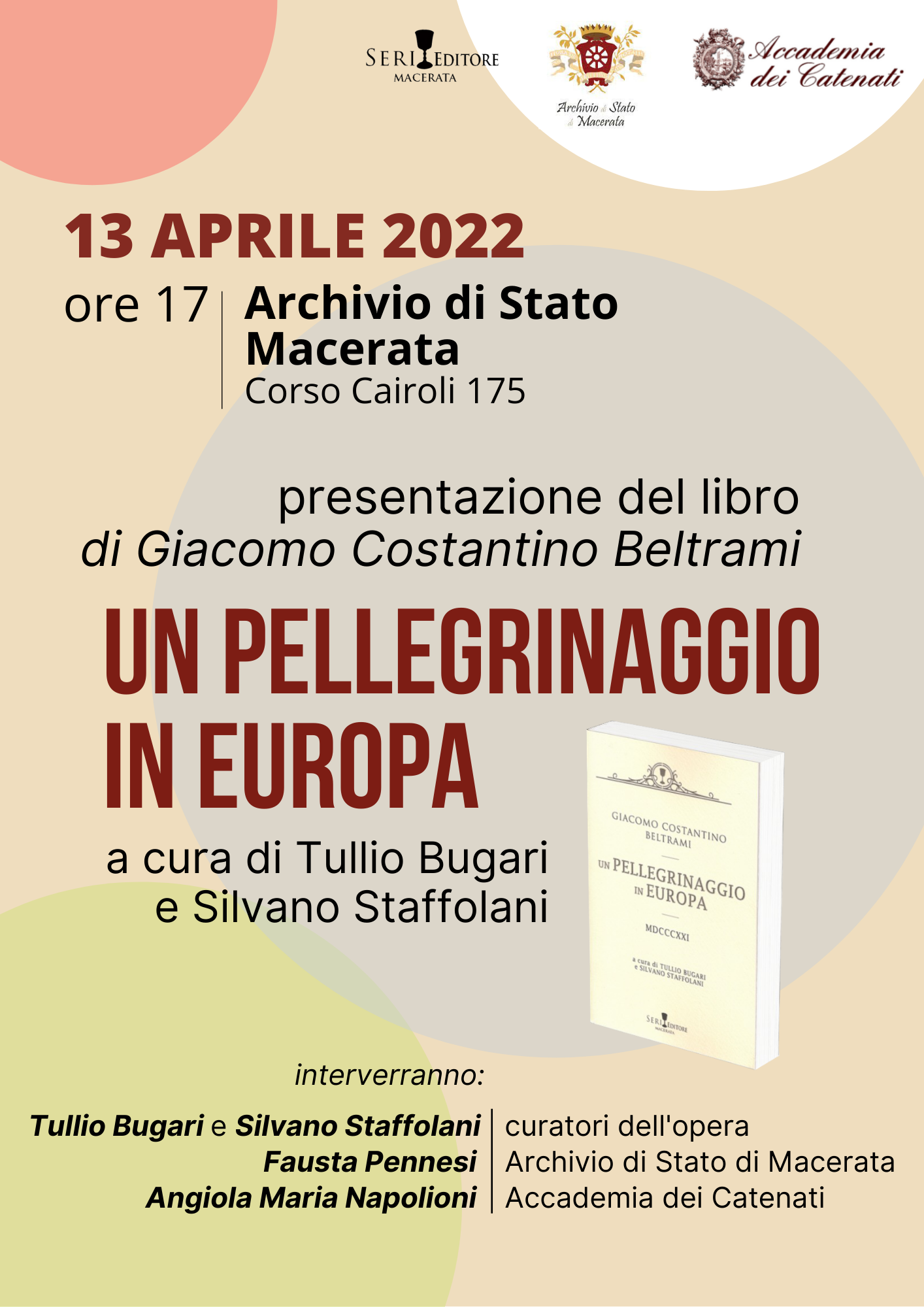Presentazione del libro di Giacomo Costantino Beltrami "Un pellegrinaggio in Europa"